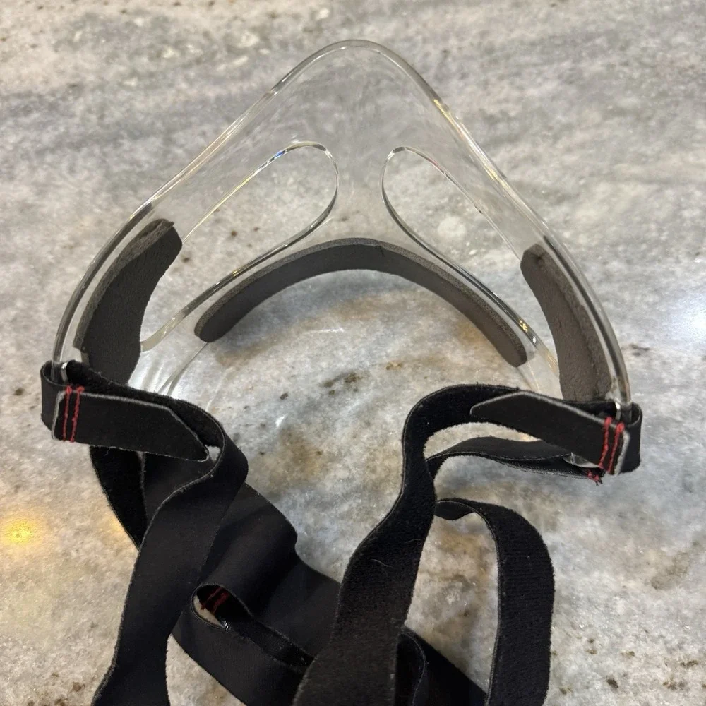 MUELLER Sports Medicine Adjustable Clear Face Guard Mask for Men & Women
